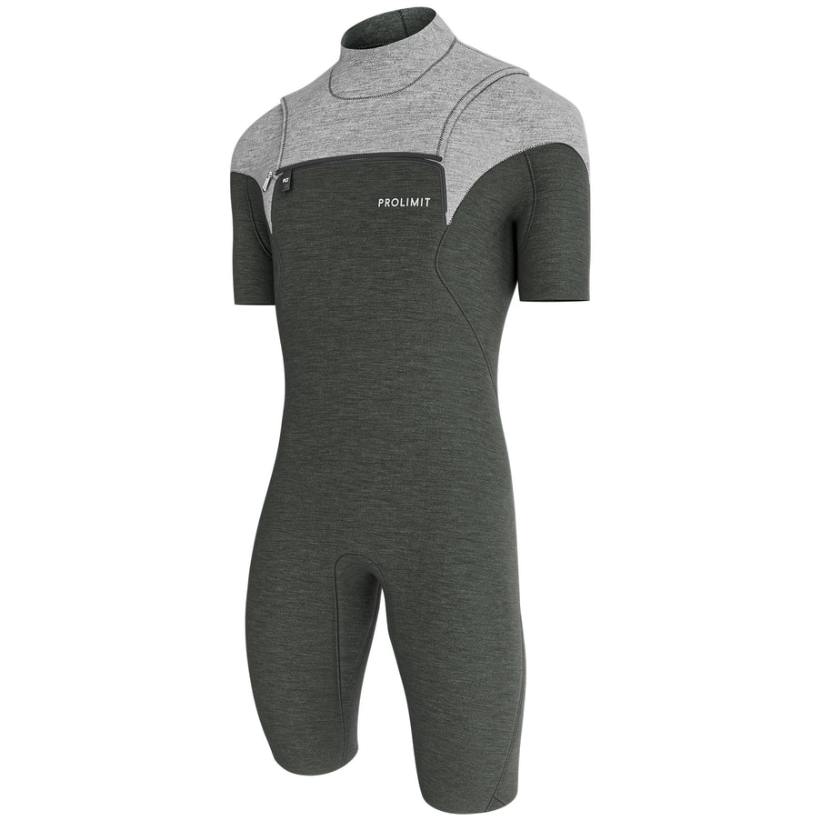 Prolimit Shorty Wetsuit Heren Mercury 2/2MM Grijs
