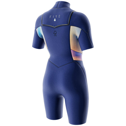 Prolimit Shorty Dames Fire Freezip 2/2MM Blauw/Peach