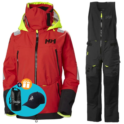 Helly Hansen Zeilpak Dames Aegir 2.0 Rood/Zwart