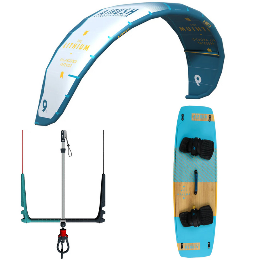 Airush Kitesurf Set Lithium V13 Teal en Grijs