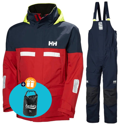 Helly Hansen Zeilpak Heren Pier 4.0 Rood/Donkerblauw