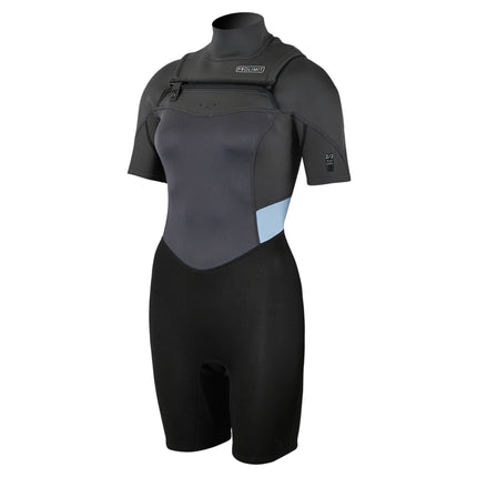 Prolimit Prolimit Shorty Wetsuit Dames Fire Freezip 2/2mm Blauw/Grijs