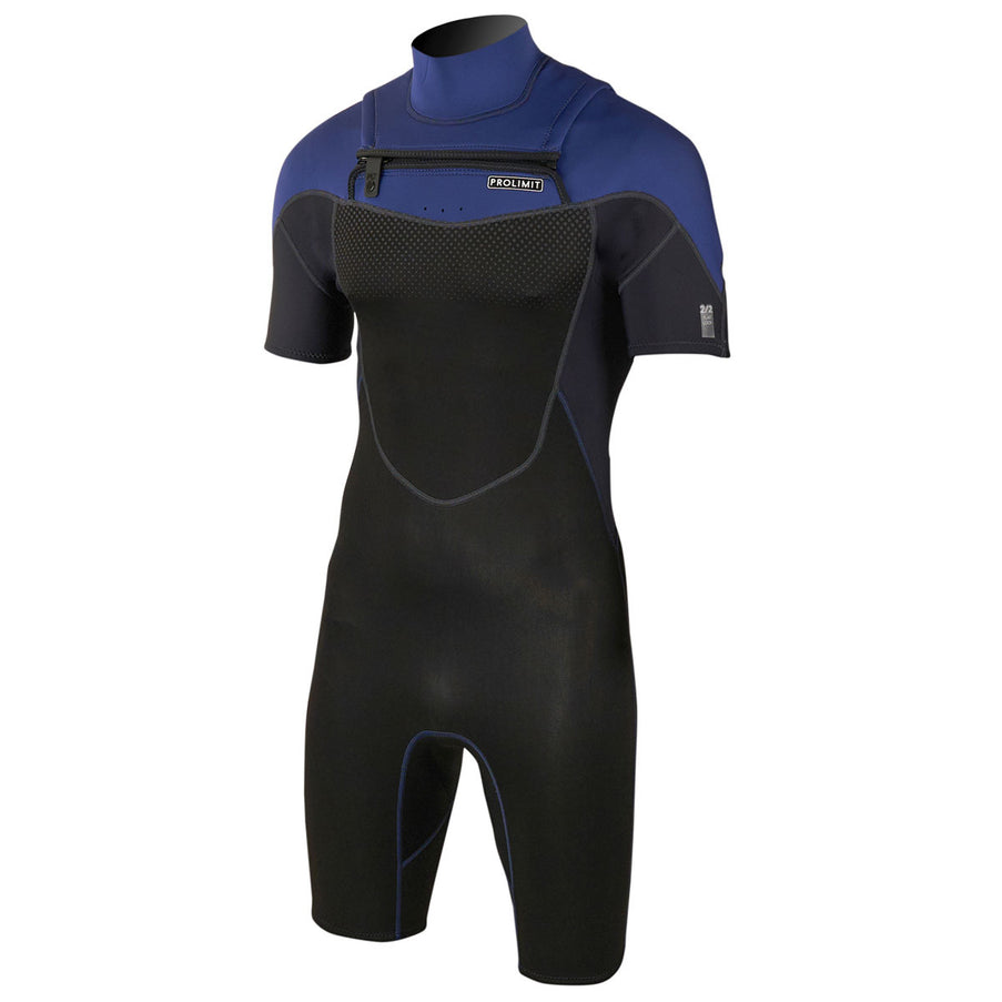 Prolimit Prolimit Shorty Wetsuit Heren Fusion 2/2mm  Freezip Donkerblauw