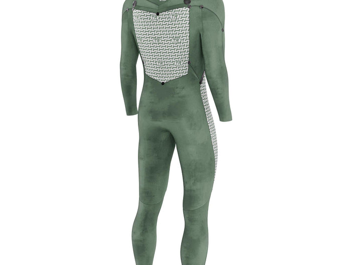 Prolimit Prolimit Wetsuit Heren Mercury Steamer Freezip 5/4MM Zwart/Burgundy