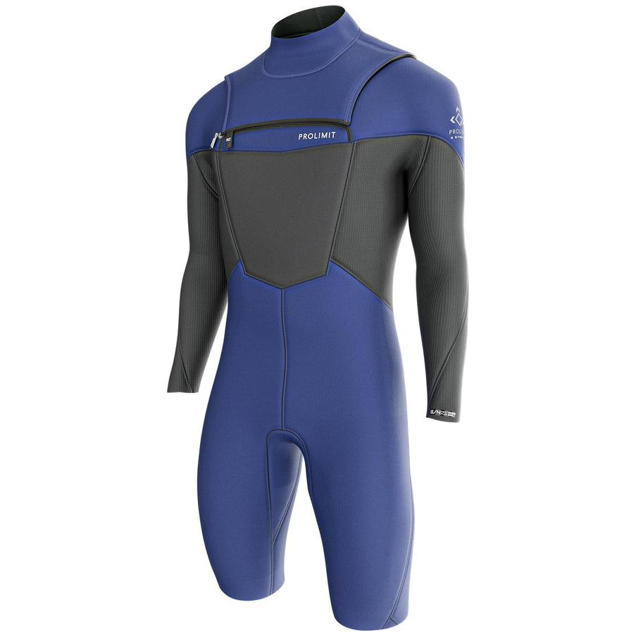 Prolimit Shorty Heren Fusion Sunset Freezip 2/2MM Blauw/Grijs