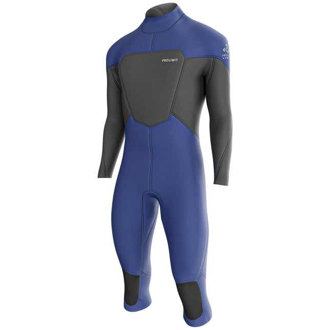 Prolimit Wetsuit Heren Fusion Steamer Overknee V-Zip 3/2MM Blauw/Grijs