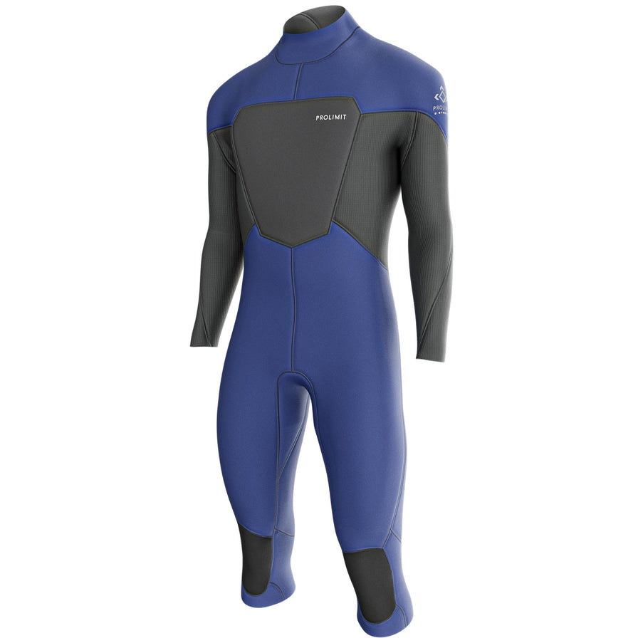 Prolimit Wetsuit Heren Fusion Steamer Overknee V-Zip 3/2MM Blauw/Grijs