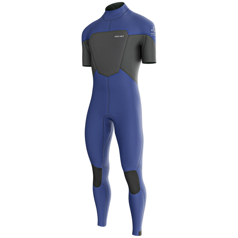 Prolimit Wetsuit Heren Fusion Steamer SA V-Zip 3/2MM Blauw/Grijs