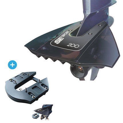 SE Sport 200 Zwart Hydrofoil Buitenboordmotor + Drill Free Clip