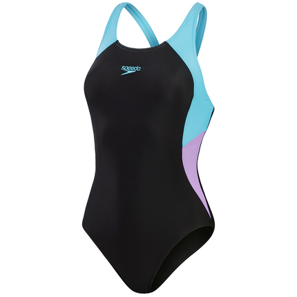 Speedo Speedo Badpak Dames Eco Colourblock Splice Musleback Zwart