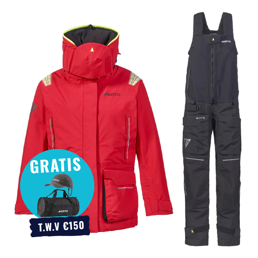 Musto Zeilpak Dames MPX Offshore Rood/Zwart