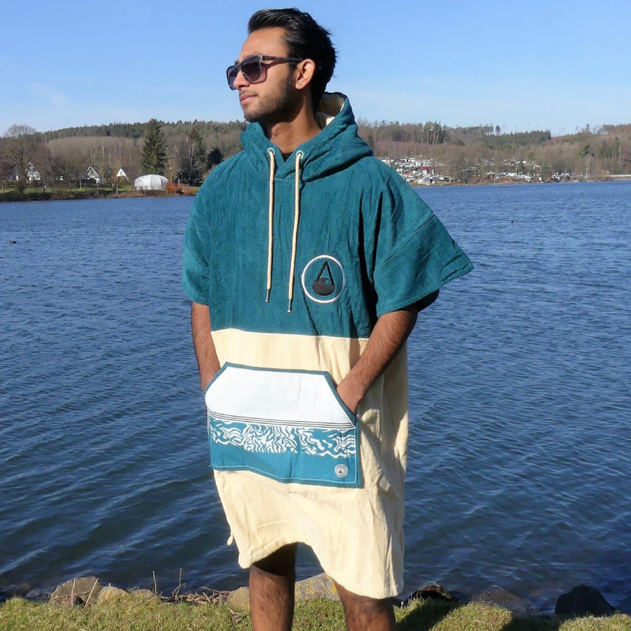 Wave Hawaii Wave Hawaii Poncho Unisex Petrol