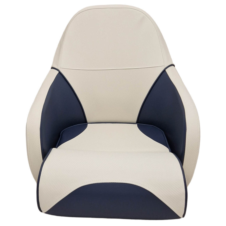 Hollex Stuurstoel Boot Classic Moon Weerbestendig Vinyl Wit/Navy