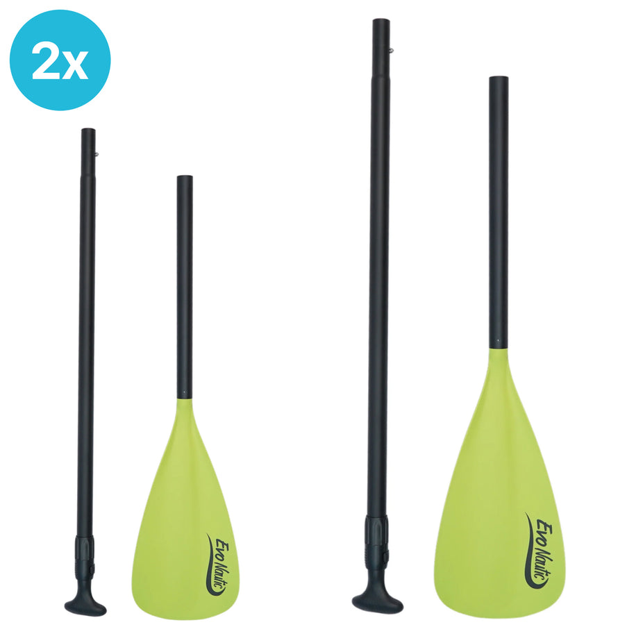 2 Stuks EvoNautic SUP Peddel Aluminium 2-delig Lime