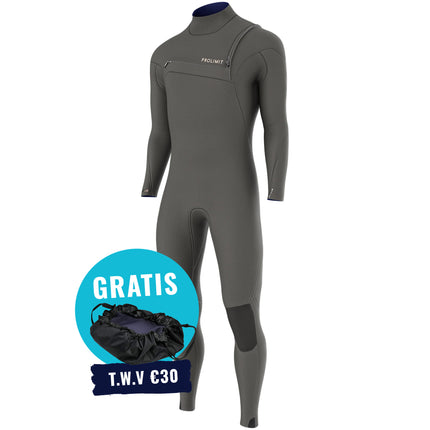 Prolimit Prolimit Wetsuit Heren PF3 Steamer Free-X 6/4MM Zwart
