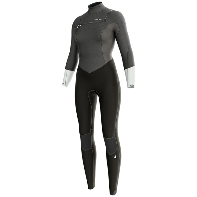 Prolimit Wetsuit Dames Fire Seamer Freezip 4/3MM Grijs/Zilver