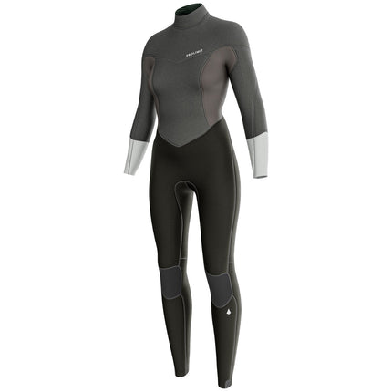 Prolimit Wetsuit Dames Fire Steamer V-Zip 5/4MM Zwart/Grijs