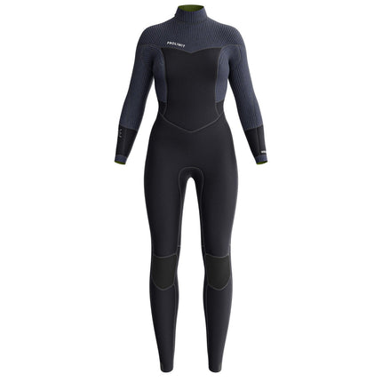 Prolimit Wetsuit Dames Flare Steamer V-Zip 5/4MM Zwart