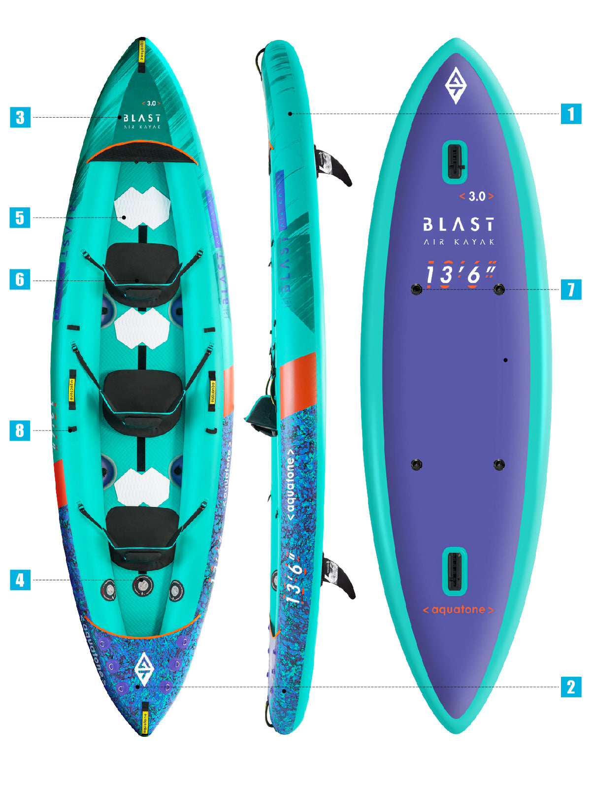 Aquatone Blast 13'6 - Tech Details Specs