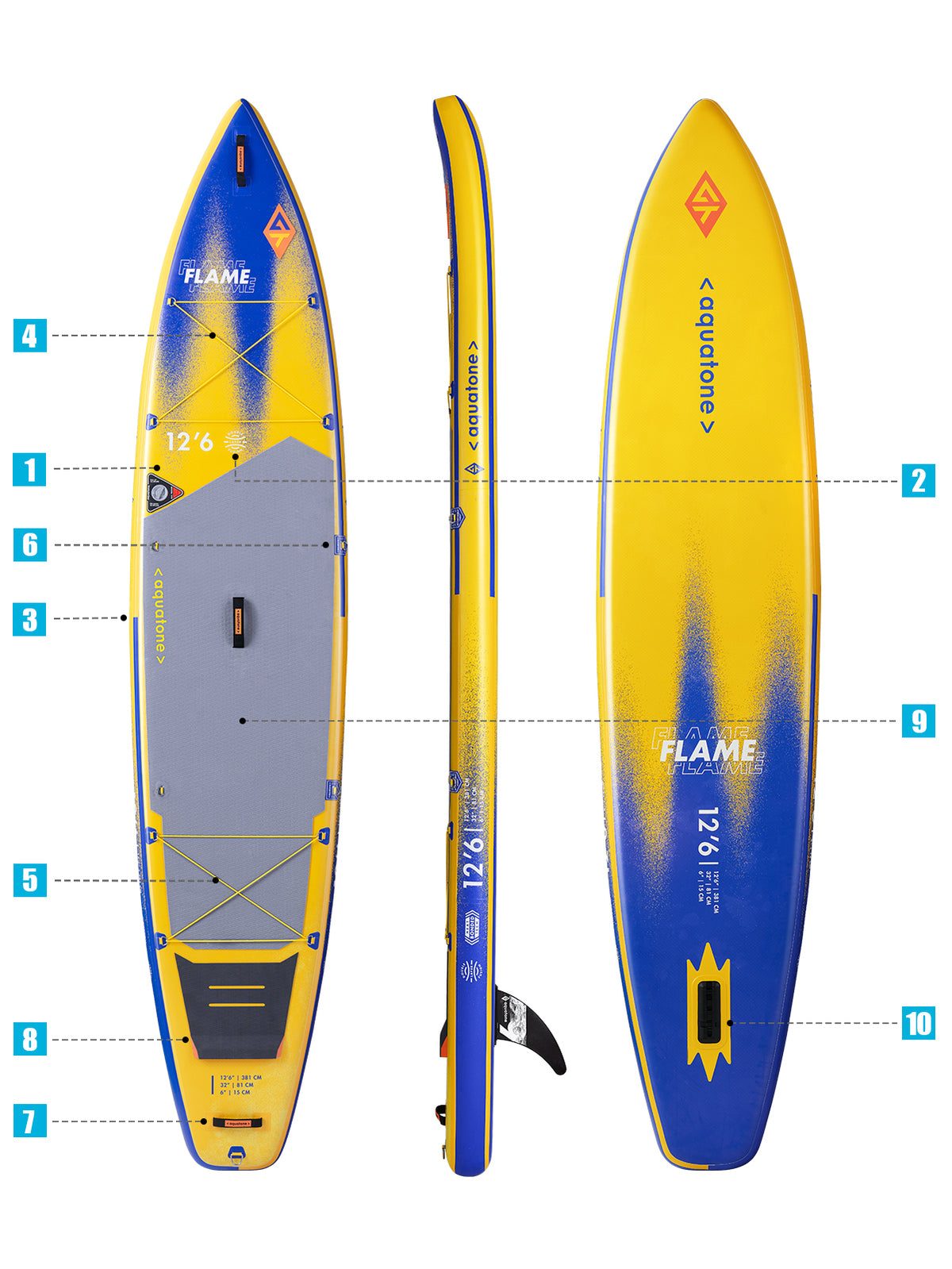 Aquatone Flame 12'6'' - Tech Details Specs