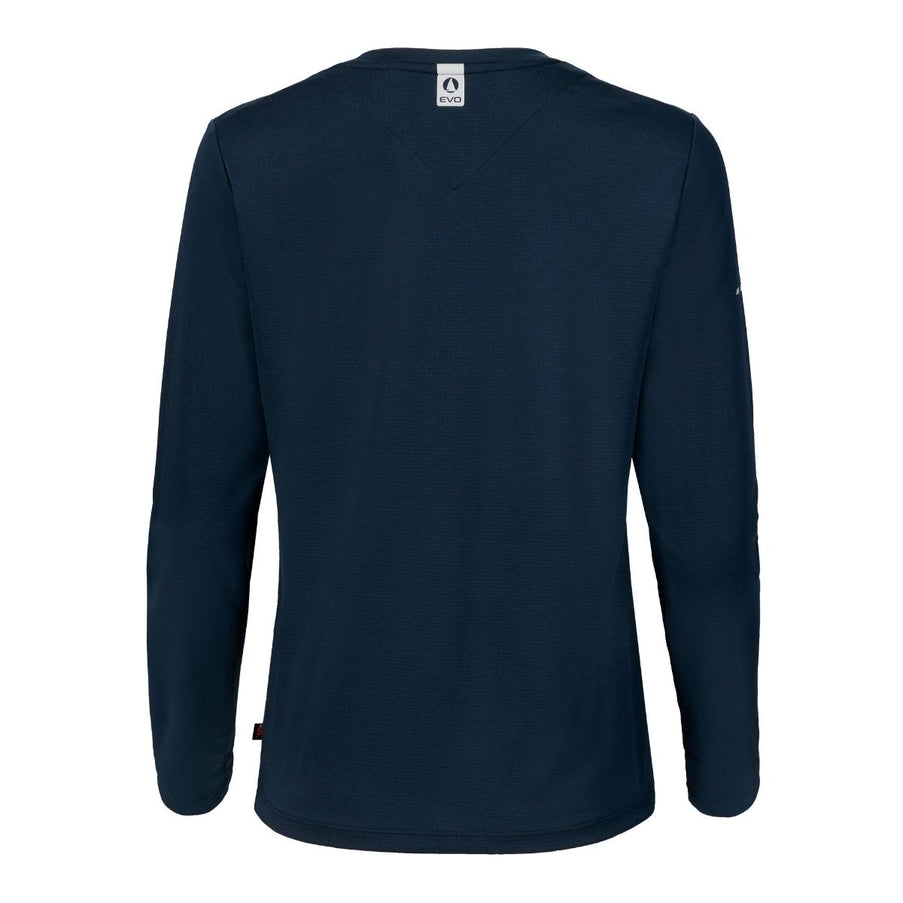 Musto Shirt LS Dames Evolution Crew Sunblock Donkerblauw