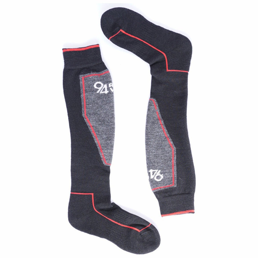 94activewear 94Activewear Skisokken Merino Wol Zwart/Rood