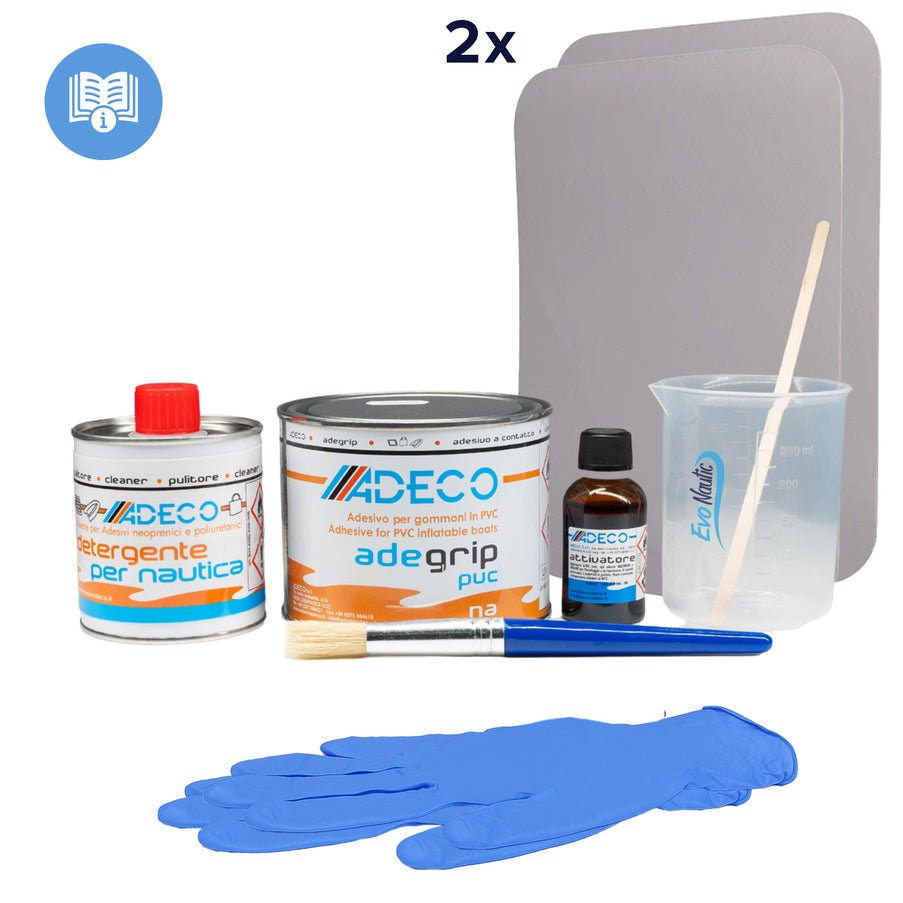 EvoNautic SUP Reparatie Set PVC Compleet Lichtgrijs 125 ml