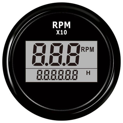 Hollex Toeren/Urenteller Digitaal Boot 9-32V Zwart/Wit