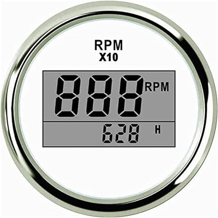 Hollex Toeren/Urenteller Digitaal Boot 9-32V Zwart/Wit