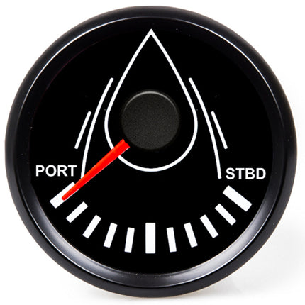 Hollex Roerstandmeter Boot 9-32V ø52mm ø85mm Zwart Wit/RVS