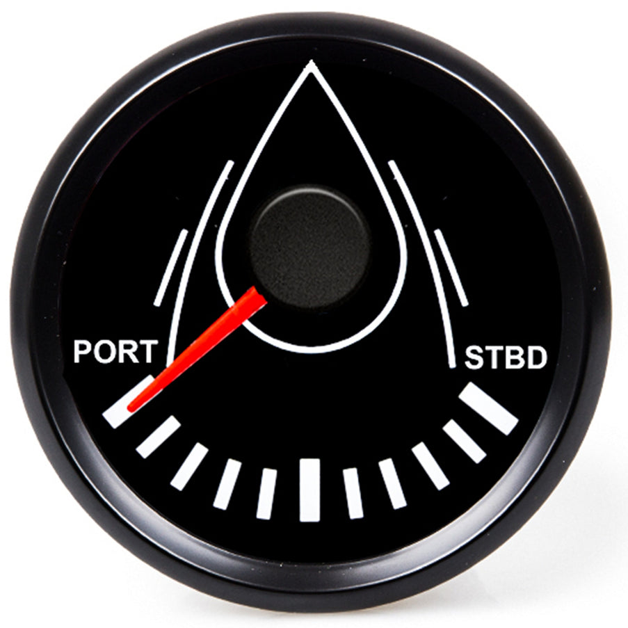 Hollex Roerstandmeter Boot 9-32V ø52mm ø85mm Zwart Wit/RVS