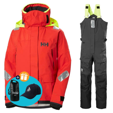Helly Hansen Zeilpak Dames Skagen Pro Rood/Zwart