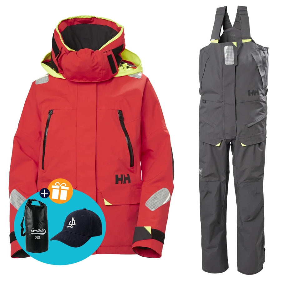 Helly Hansen Zeilpak Dames Skagen Rood/Zwart