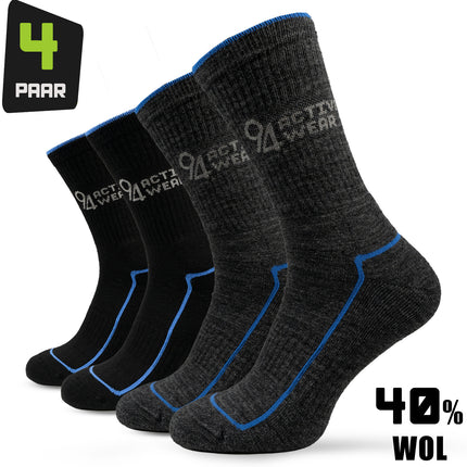 94Activewear Merino Wol Thermosokken Heren 4-paar