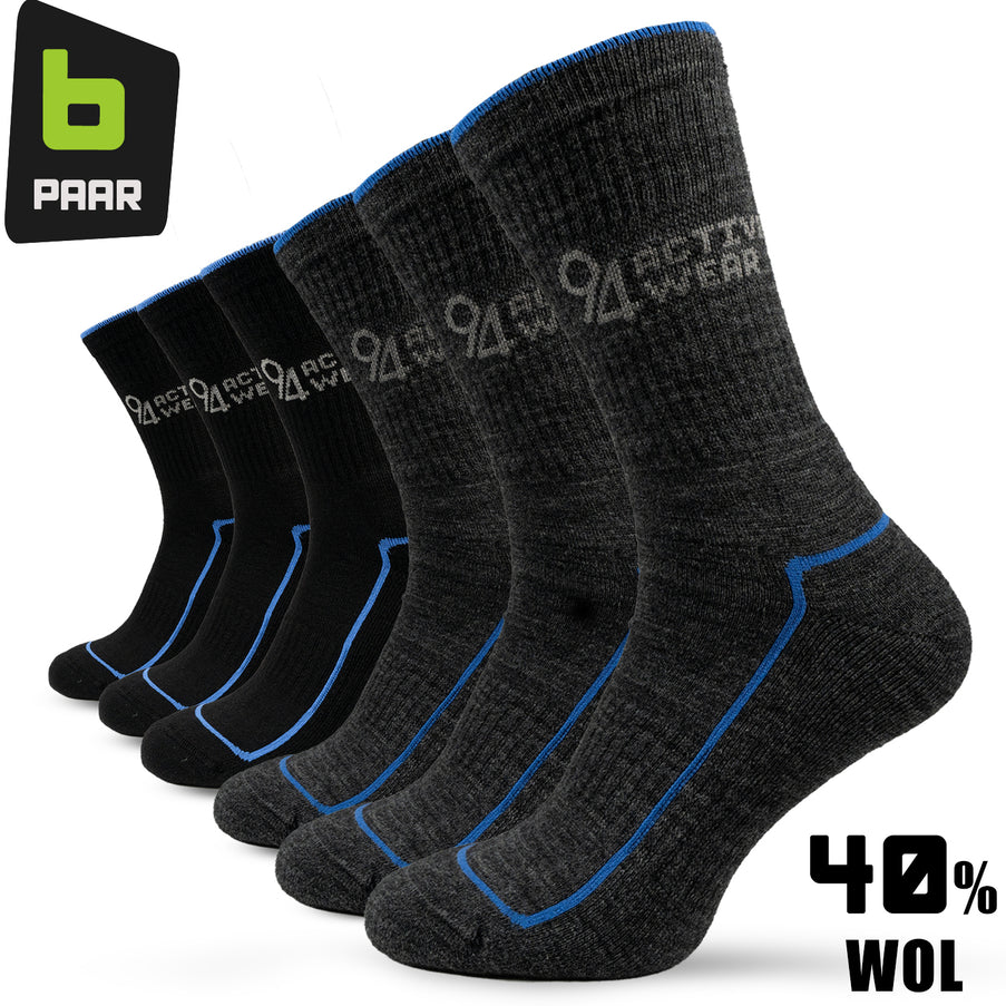 94Activewear Merino Wol Thermosokken Heren 6-paar