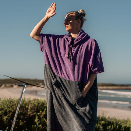 Prolimit Poncho Dames Pure Paars/Grijs