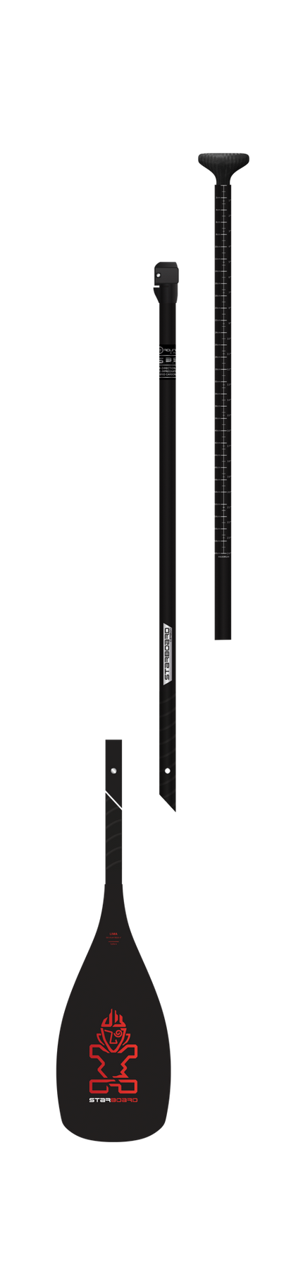 Starboard SUP 2024 Paddle LIMA Tufskin / 3PCS Carbon shaft S35