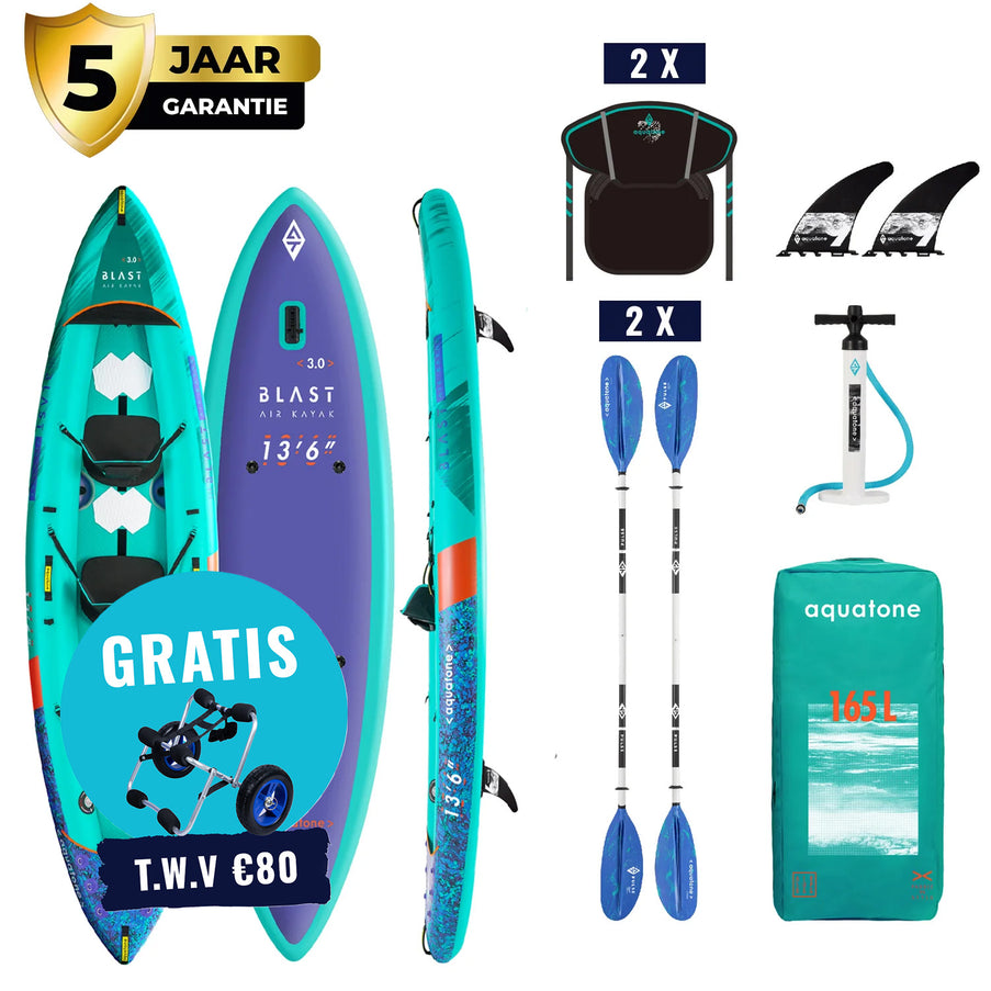 Aquatone Opblaasbare Kayak Blast 13'6 Package