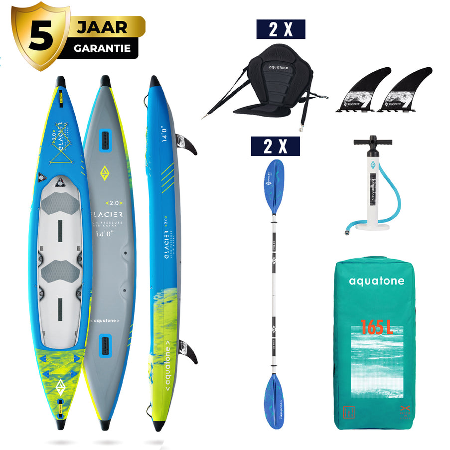 Aquatone Opblaasbare Kayak Glacier 14'0 Package