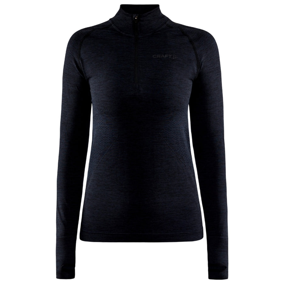 Craft Craft Thermoshirt Active Comfort Halve Rits Dames Zwart