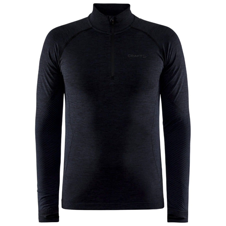 Craft Craft Thermoshirt Active Comfort Halve Rits Heren Zwart