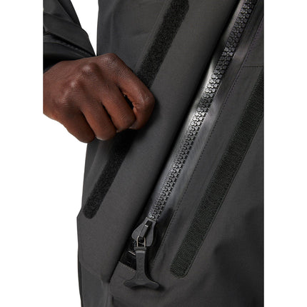 Helly Hansen Droogpak Heren Zwart Waterdichte Diagonale Rits