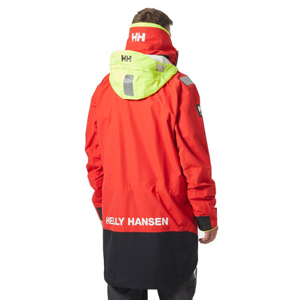 Helly Hansen Drytop Heren Aegir Ocean Rood Gedragen Achterkant