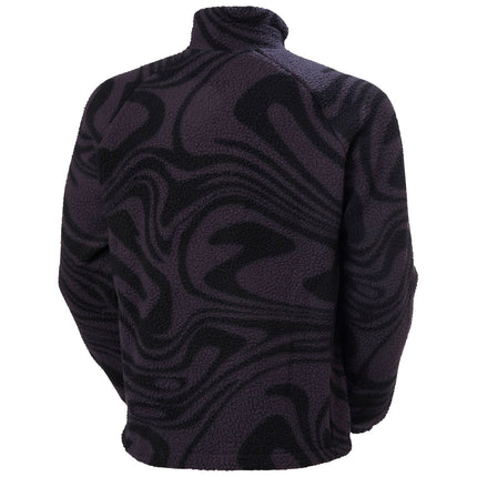Helly Hansen Fleece Heren Panorama Print Zwart Achterkant