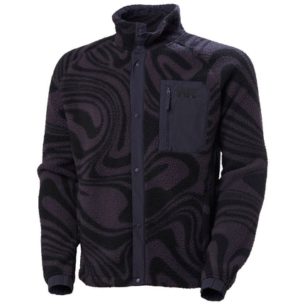 Helly Hansen Fleece Heren Panorama Print Zwart