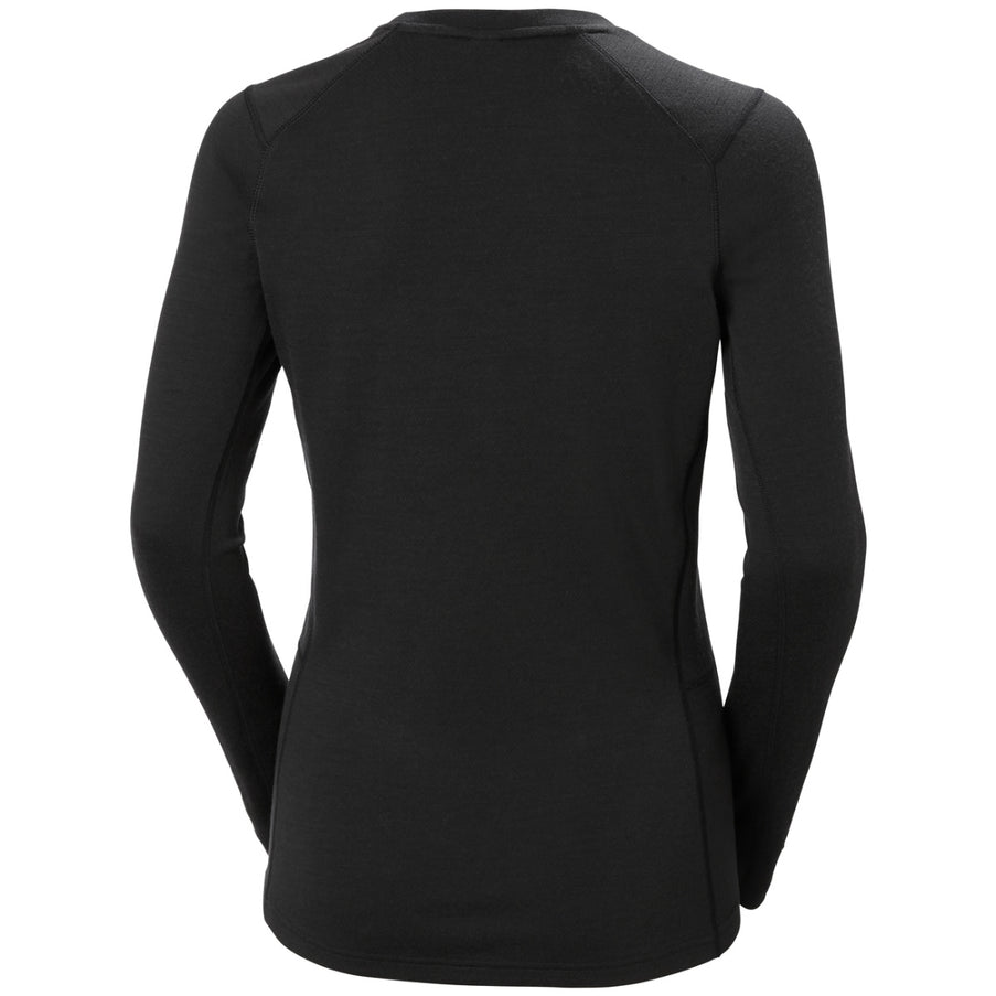 Helly Hansen Helly Hansen LIFA Merino Midweight Thermoshirt Crew Dames  Zwart