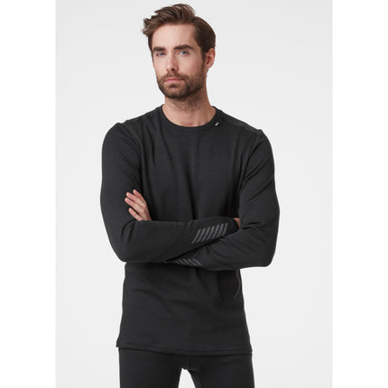 Helly Hansen Helly Hansen LIFA Merino Midweight Thermoshirt Crew Heren Zwart