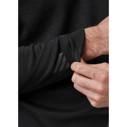 Helly Hansen Helly Hansen LIFA Merino Midweight Thermoshirt Crew Heren Zwart