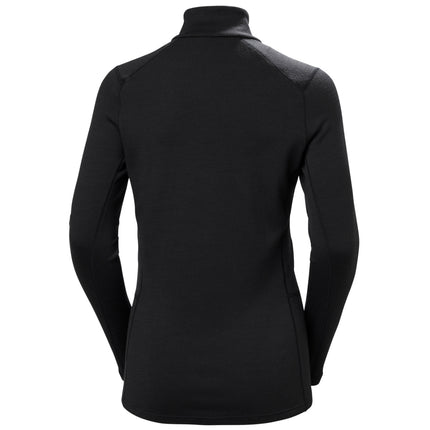 Helly Hansen Helly Hansen LIFA Merino Midweight Thermoshirt Halve Rits Dames Zwart