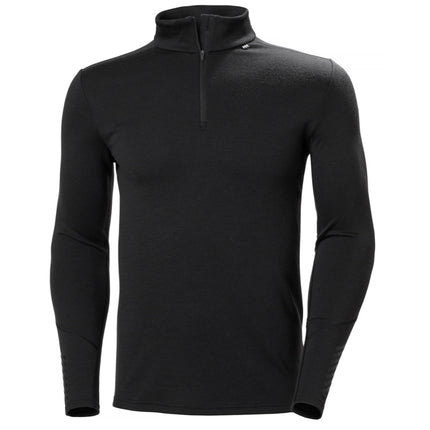 Helly Hansen Helly Hansen LIFA Merino Midweight Thermoshirt Halve Rits Heren Zwart